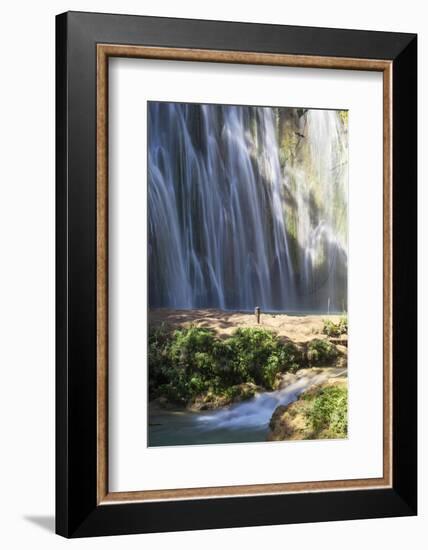 El Limon Waterfall, Eastern Peninsula De Samana, Dominican Republic, West Indies, Caribbean-Jane Sweeney-Framed Photographic Print