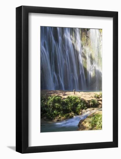 El Limon Waterfall, Eastern Peninsula De Samana, Dominican Republic, West Indies, Caribbean-Jane Sweeney-Framed Photographic Print