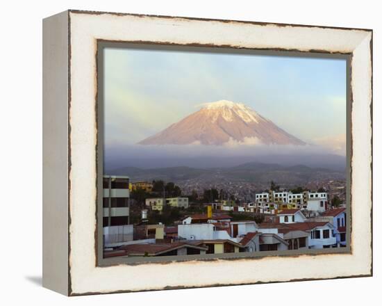 El Misti Volcano 5822M Above City, Arequipa, Peru, South America-Christian Kober-Framed Premier Image Canvas