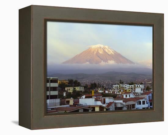 El Misti Volcano 5822M Above City, Arequipa, Peru, South America-Christian Kober-Framed Premier Image Canvas