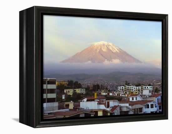 El Misti Volcano 5822M Above City, Arequipa, Peru, South America-Christian Kober-Framed Premier Image Canvas