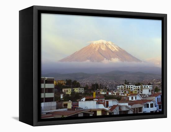 El Misti Volcano 5822M Above City, Arequipa, Peru, South America-Christian Kober-Framed Premier Image Canvas