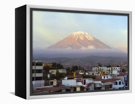 El Misti Volcano 5822M Above City, Arequipa, Peru, South America-Christian Kober-Framed Premier Image Canvas