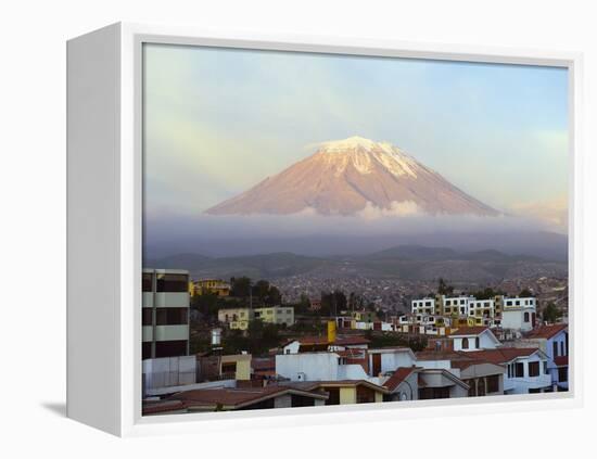 El Misti Volcano 5822M Above City, Arequipa, Peru, South America-Christian Kober-Framed Premier Image Canvas