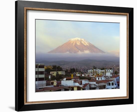 El Misti Volcano 5822M Above City, Arequipa, Peru, South America-Christian Kober-Framed Photographic Print