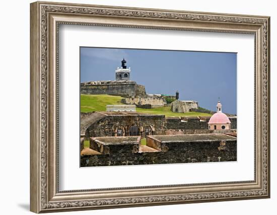 El Morros Defense, Old San Juan, Puerto Rico-George Oze-Framed Photographic Print