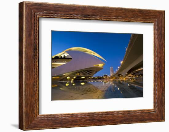 El Palau De Les Arts Reina Sofia (Opera House and Performing Arts Centre) at Night-Lee Frost-Framed Photographic Print