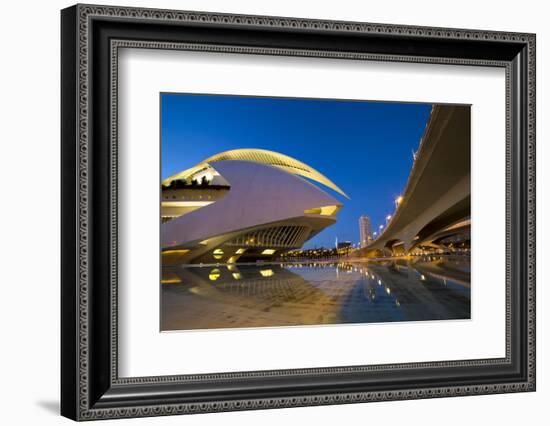 El Palau De Les Arts Reina Sofia (Opera House and Performing Arts Centre) at Night-Lee Frost-Framed Photographic Print