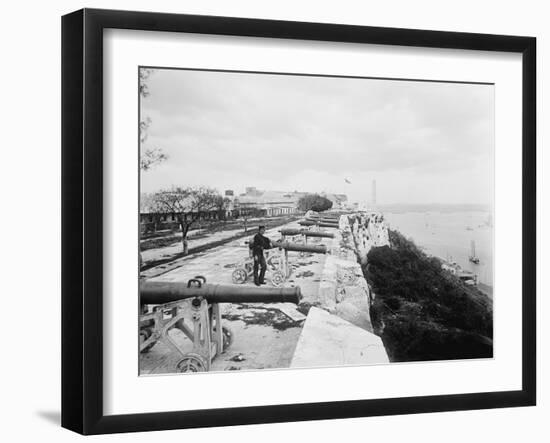 El Parapeto De La Cabana, Havana-William Henry Jackson-Framed Photo