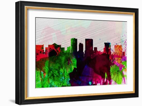 El Paseo City Skyline-NaxArt-Framed Art Print