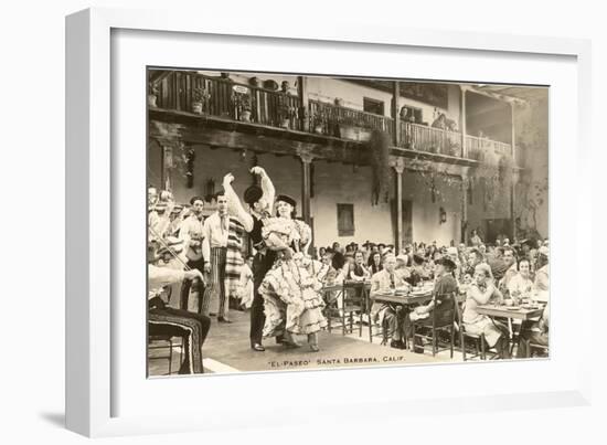 El Paseo, Flamenco Dancers at Restaurant, Santa Barbara, California-null-Framed Premium Giclee Print