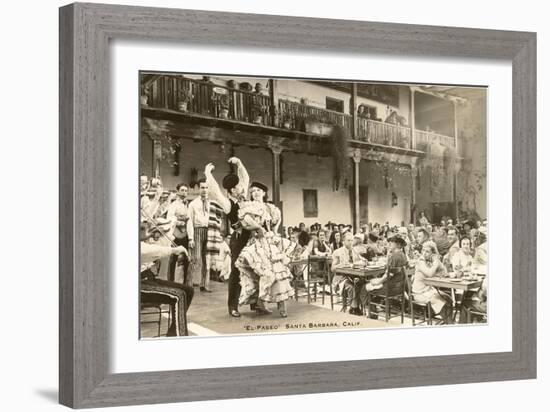 El Paseo, Flamenco Dancers at Restaurant, Santa Barbara, California-null-Framed Art Print