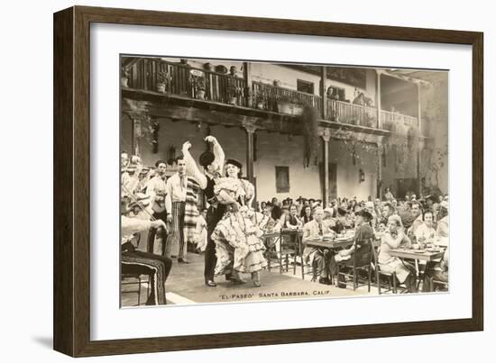 El Paseo, Flamenco Dancers at Restaurant, Santa Barbara, California-null-Framed Art Print