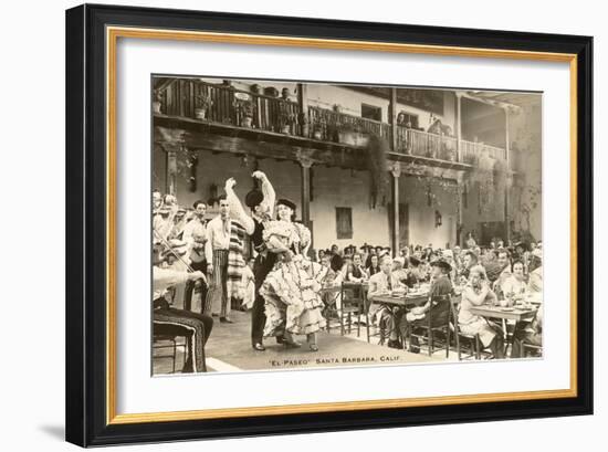 El Paseo, Flamenco Dancers at Restaurant, Santa Barbara, California-null-Framed Art Print