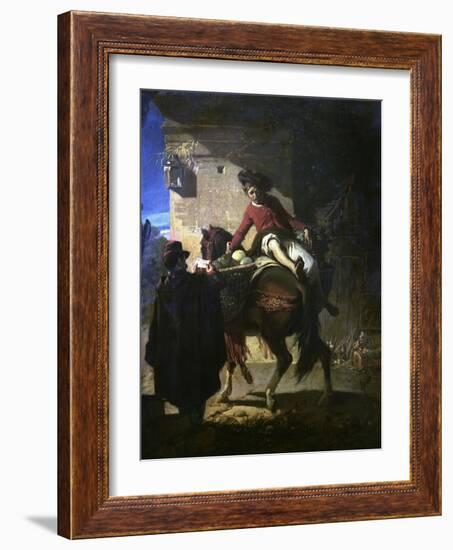 El Paso De Un Control, 1859-Valeriano Dominguez Becquer-Framed Giclee Print