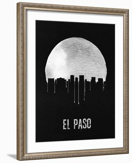 El Paso Skyline Black-null-Framed Art Print