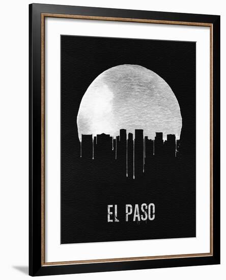 El Paso Skyline Black-null-Framed Art Print