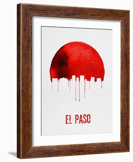 El Paso Skyline Red-null-Framed Art Print