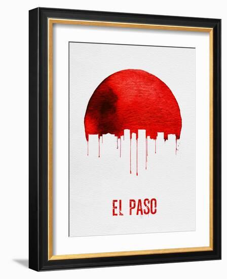 El Paso Skyline Red-null-Framed Art Print