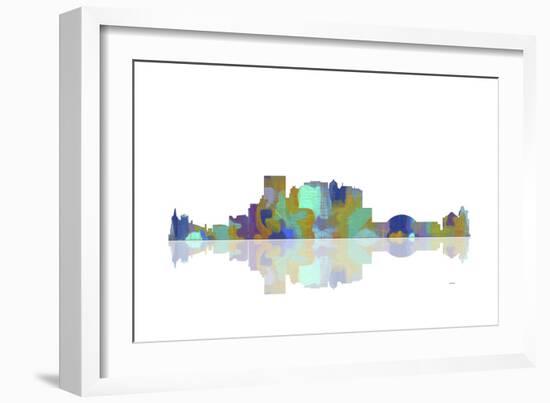 El Paso Texas Skyline 1-Marlene Watson-Framed Giclee Print