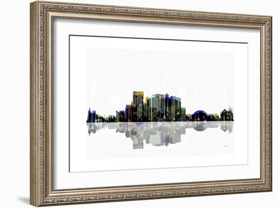 El Paso Texas Skyline BW 1-Marlene Watson-Framed Giclee Print