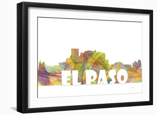 El Paso Texas Skyline Mclr 2-Marlene Watson-Framed Giclee Print