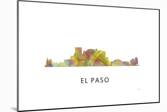 El Paso Texas Skyline-Marlene Watson-Mounted Giclee Print