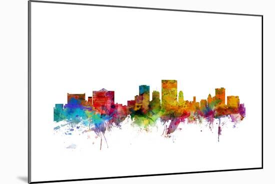 El Paso Texas Skyline-Michael Tompsett-Mounted Art Print