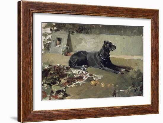 El Perro Tumbado-Joaquín Sorolla y Bastida-Framed Giclee Print