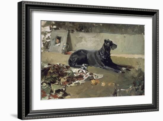 El Perro Tumbado-Joaquín Sorolla y Bastida-Framed Giclee Print