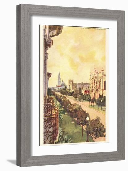 El Prado, Balboa Park, San Diego, California-null-Framed Art Print