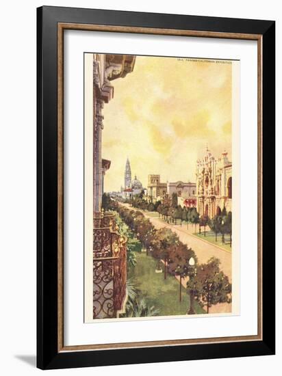 El Prado, Balboa Park, San Diego, California-null-Framed Art Print