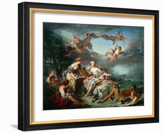 El rapto de Europa, 1747.-Francois Boucher-Framed Giclee Print