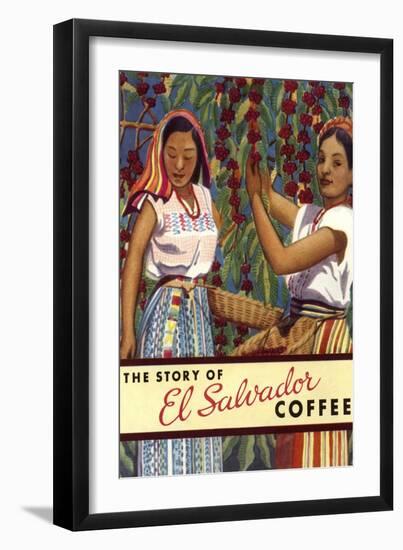 El Salvador Coffee, Pickers-null-Framed Premium Giclee Print