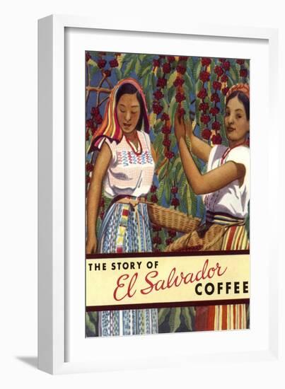 El Salvador Coffee, Pickers-null-Framed Premium Giclee Print