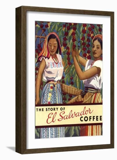 El Salvador Coffee, Pickers-null-Framed Art Print