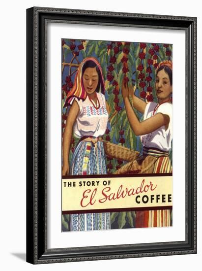 El Salvador Coffee, Pickers-null-Framed Art Print