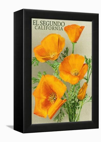 El Segundo, California - Poppy-Lantern Press-Framed Stretched Canvas
