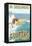 El Segundo, California - Surfer-Lantern Press-Framed Stretched Canvas
