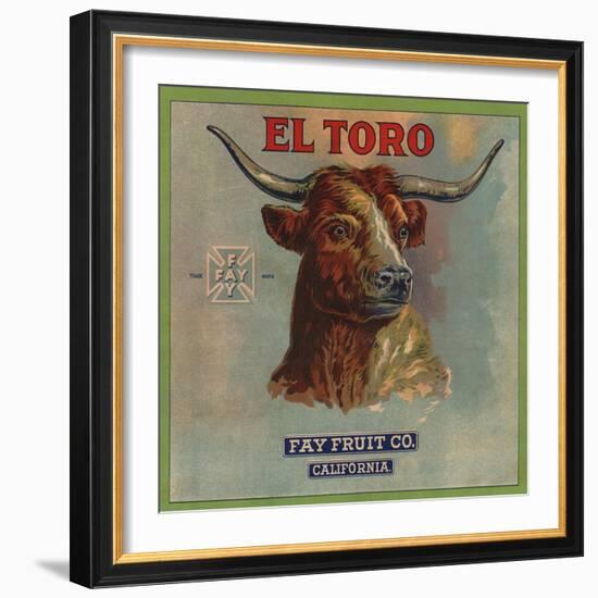 El Toro Brand - California - Citrus Crate Label-Lantern Press-Framed Art Print