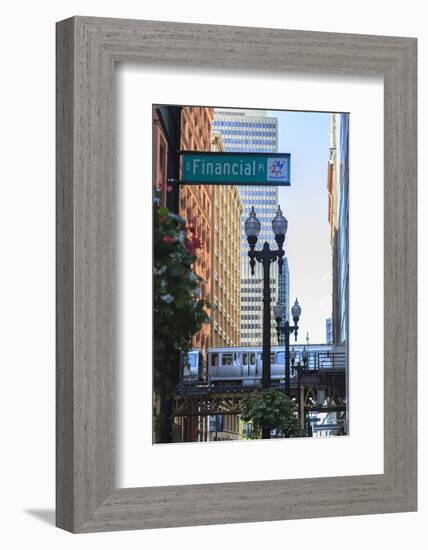 El Train in the Loop, Downtown Chicago, Illinois, United States of America, North America-Amanda Hall-Framed Photographic Print