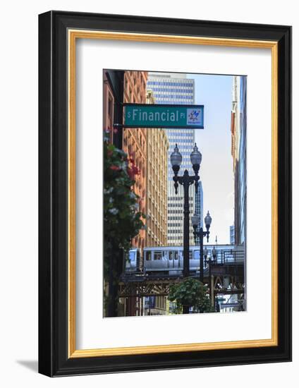 El Train in the Loop, Downtown Chicago, Illinois, United States of America, North America-Amanda Hall-Framed Photographic Print