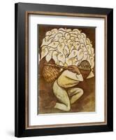 El Vendedora De Alcatraces-Diego Rivera-Framed Art Print