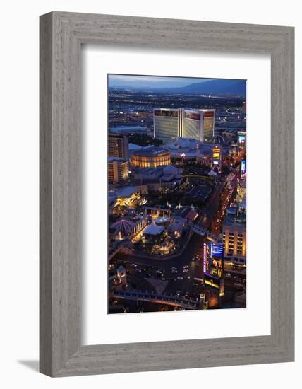 Elaborate Casinos and Hotels Along the Strip, Las Vegas, Nevada-David Wall-Framed Photographic Print