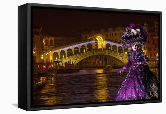 Elaborate Costume for Carnival Festival, Venice, Italy-Jaynes Gallery-Framed Premier Image Canvas