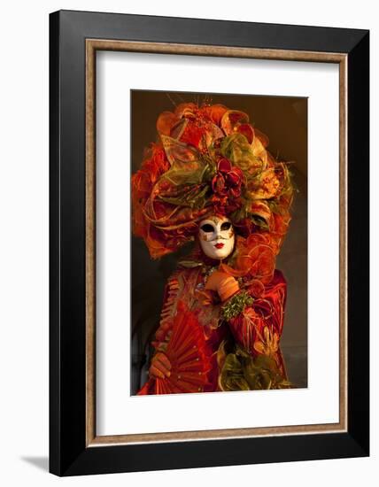 Elaborate Costume for Carnival Festival, Venice, Italy-Jaynes Gallery-Framed Photographic Print