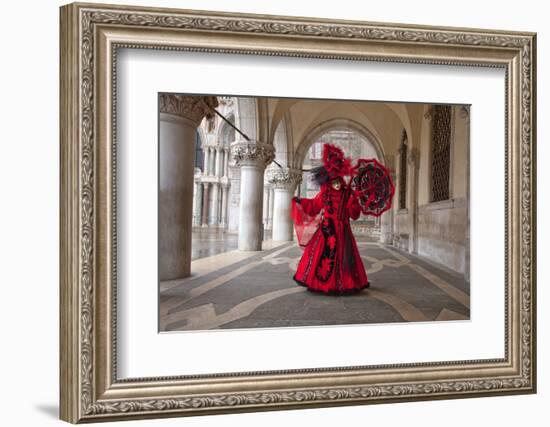 Elaborate Costume for Carnival Festival, Venice, Italy-Jaynes Gallery-Framed Photographic Print