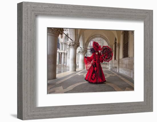 Elaborate Costume for Carnival Festival, Venice, Italy-Jaynes Gallery-Framed Photographic Print