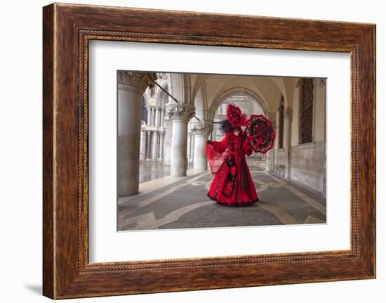 Elaborate Costume for Carnival Festival, Venice, Italy-Jaynes Gallery-Framed Photographic Print