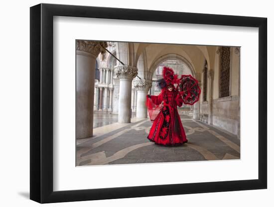 Elaborate Costume for Carnival Festival, Venice, Italy-Jaynes Gallery-Framed Photographic Print